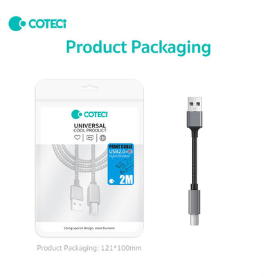 COTECi Nylon Braided USB 2.0 Printer Cable - 87801
