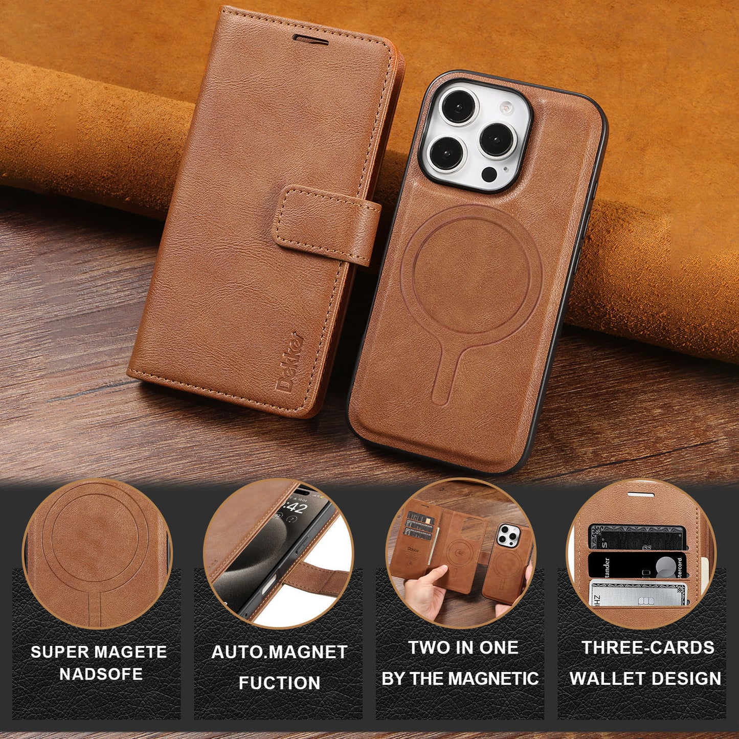 MagFolio Case (iPhone) Leather Case