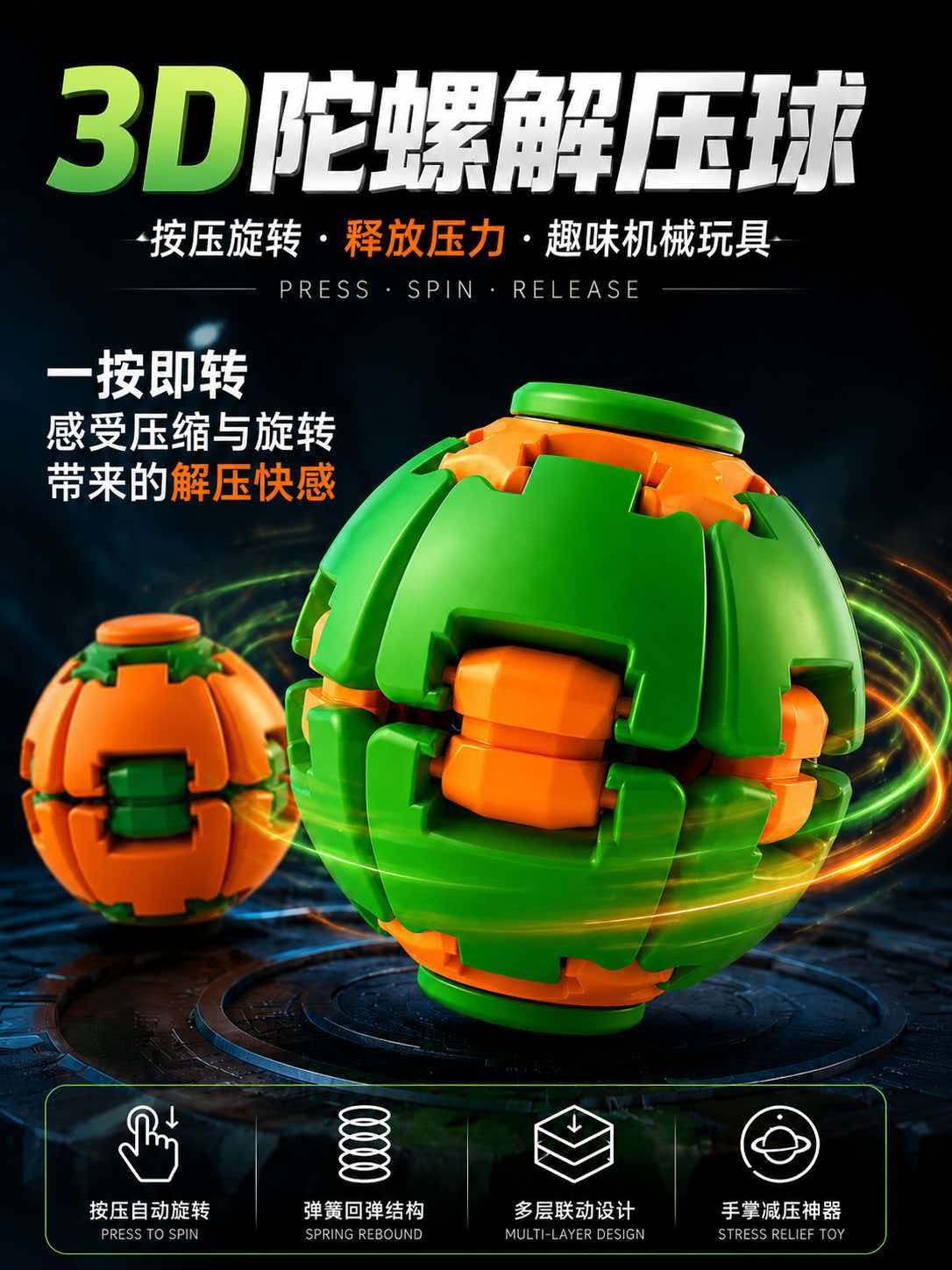 Wofu Press Gyroball for Fingertip Stress Relief