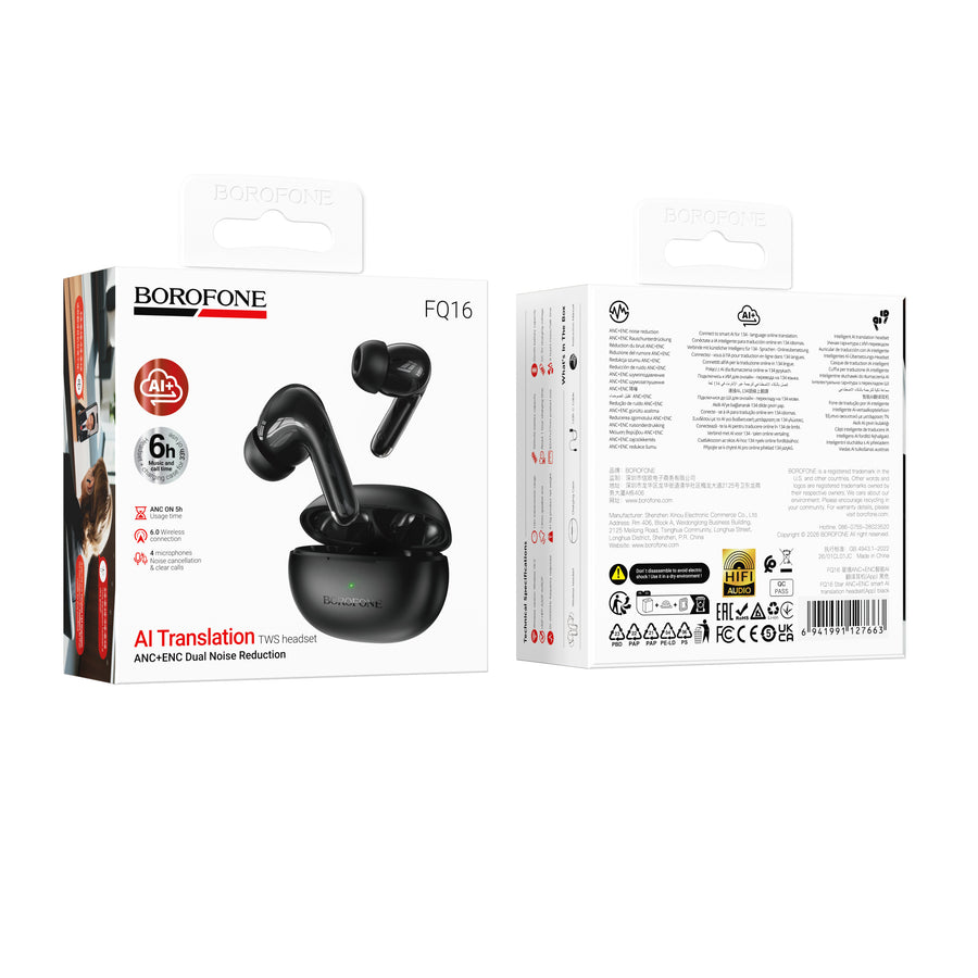 BOROFONE FQ16 Star Anc+Enc Smart Ai Translation Headset