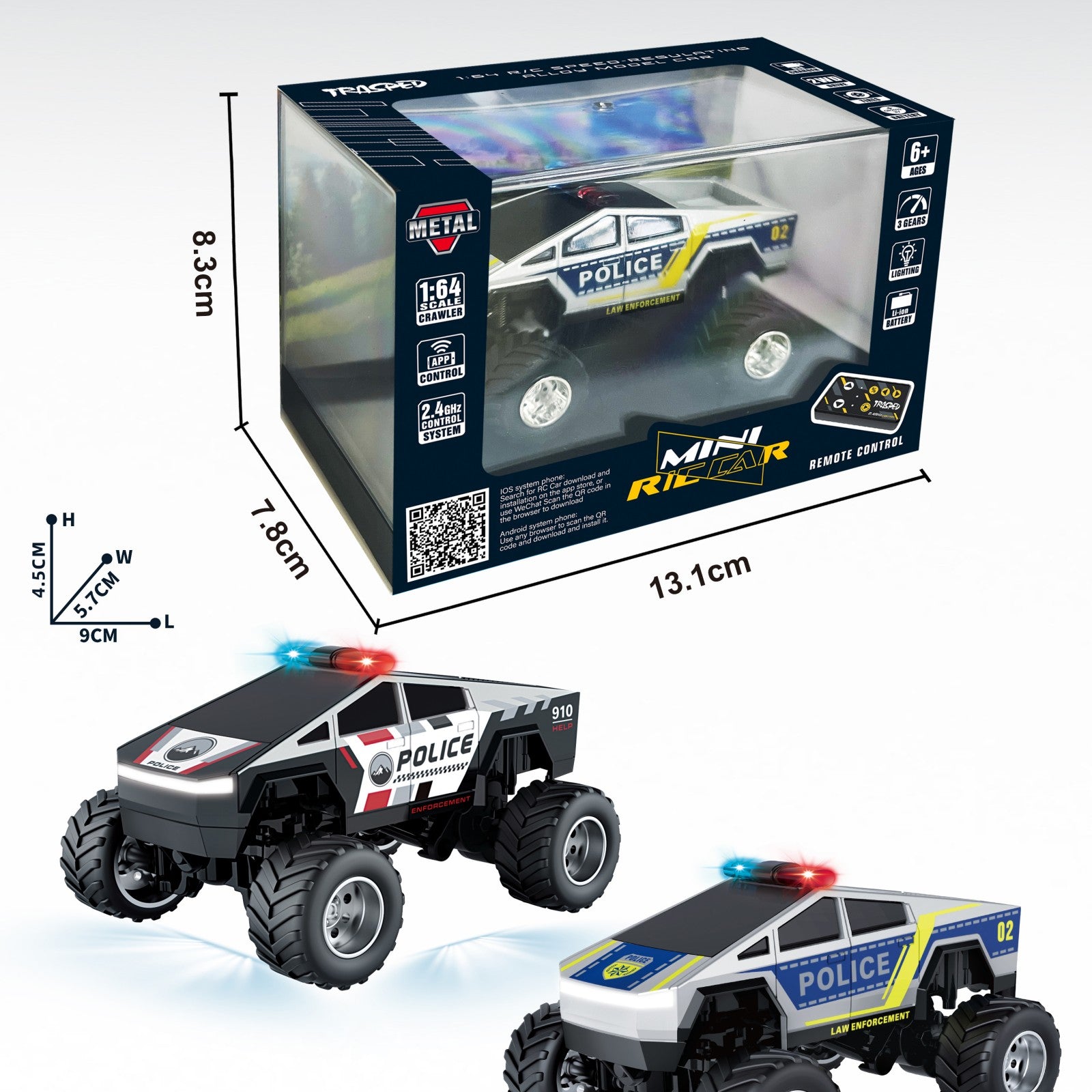 TRASPED Remote-controlled toy car