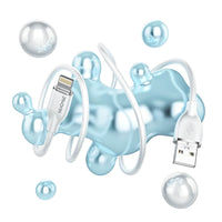 Hugmie? USB-A to Lightning cable with a flexible silicone build, designed for durability and efficient charging performance.