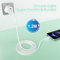 Super flexible and durable Hugmie? Silicone USB-A to Type-C Fast Charging Cable 1.2M, ideal for seamless charging with a tangle-free design.