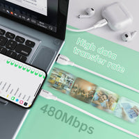 Hugmie? Silicone USB-A to Type-C Fast Charging Cable 1.2M supports high-speed data transfer up to 480Mbps for efficient file sharing and syncing.