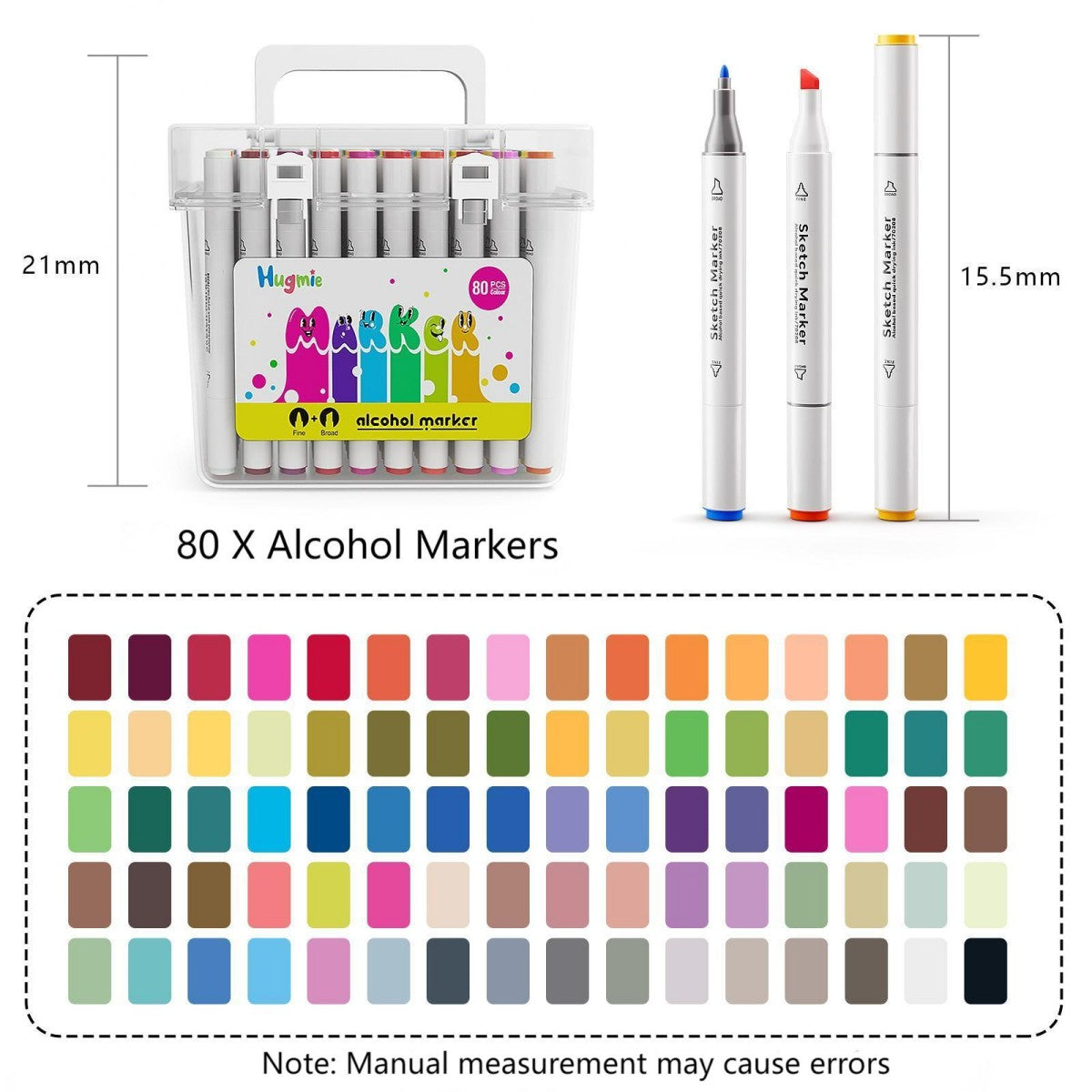HugmieToys Double Tipped Permanent Marker Pens
