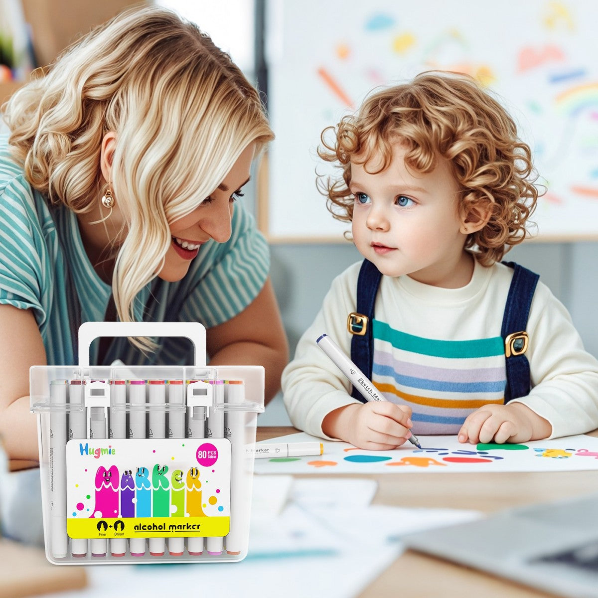 HugmieToys Double Tipped Permanent Marker Pens