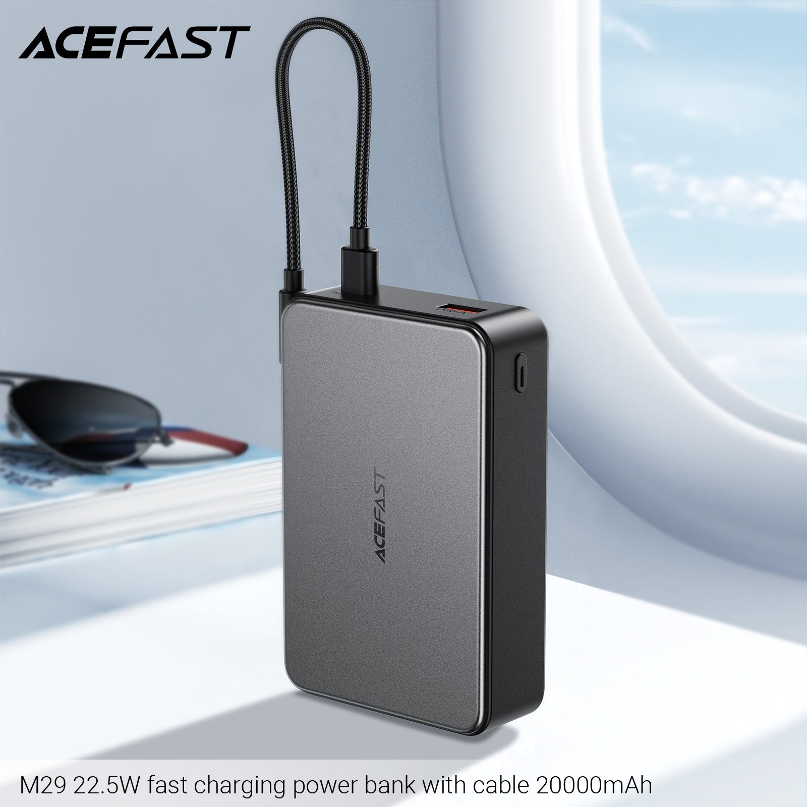 ACEFAST M29 22.5W Fast Charging Power Bank with Cable 20000mAh