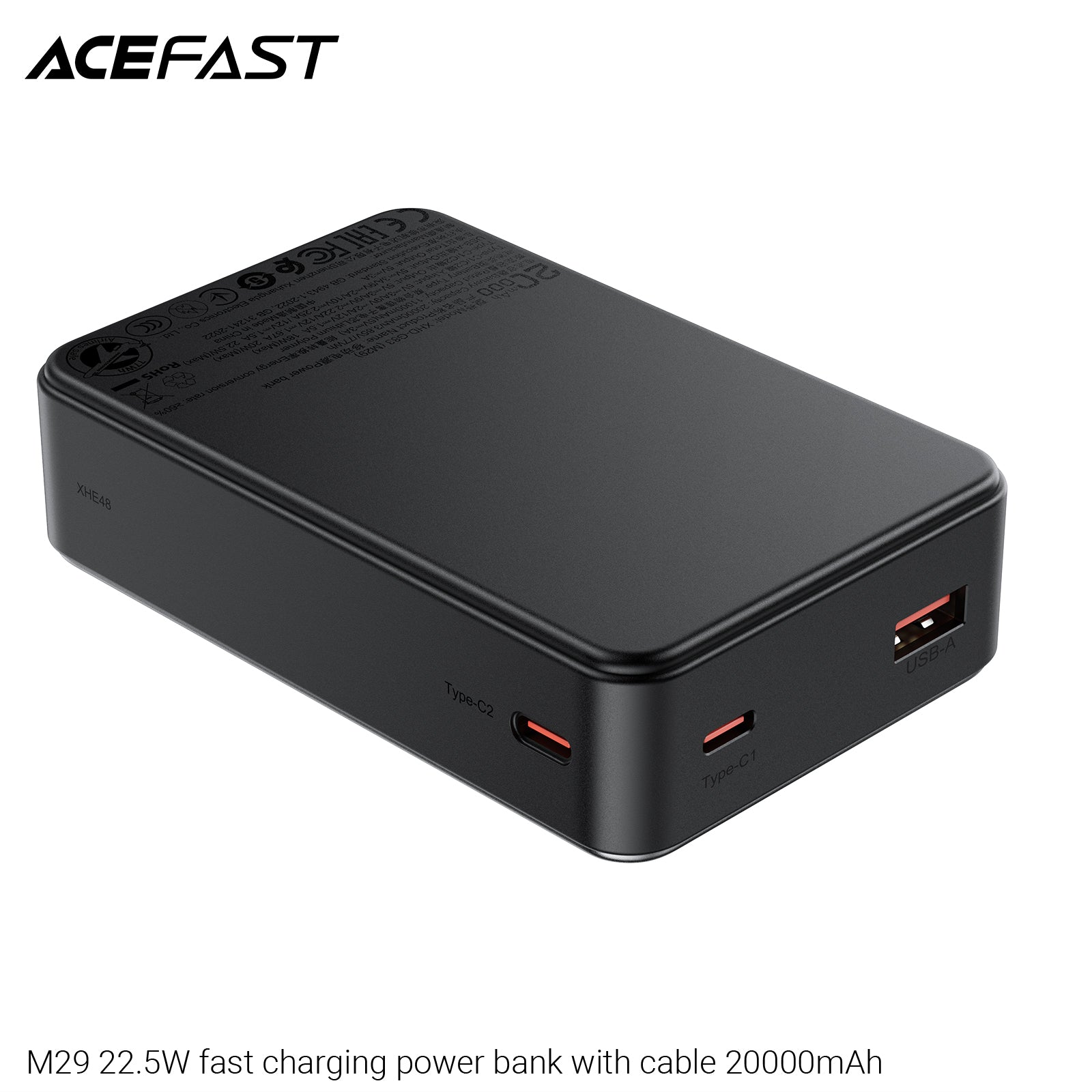ACEFAST M29 22.5W Fast Charging Power Bank with Cable 20000mAh