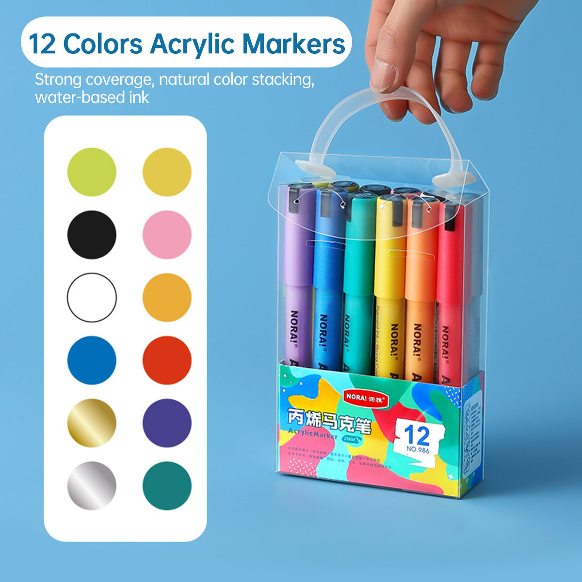 NORA Acrylic Markers Paint Pens - HugmieToys