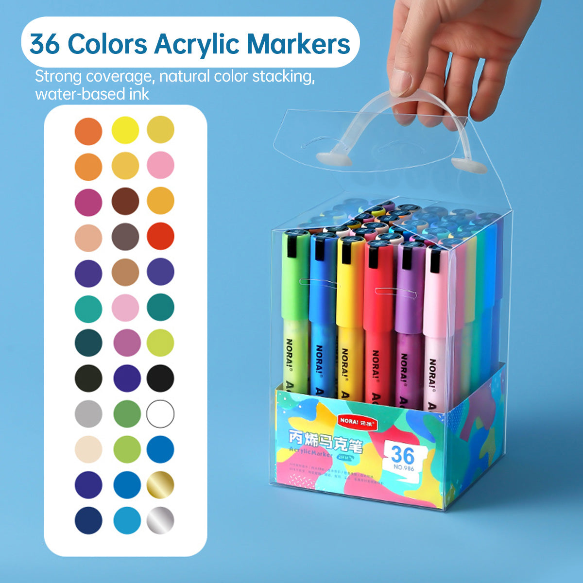 NORA Acrylic Markers Paint Pens - HugmieToys
