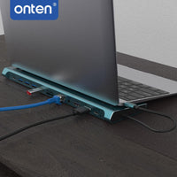 Onten 9199 12 in 1 Type-C Multi-Function Docking Station - Hugmie