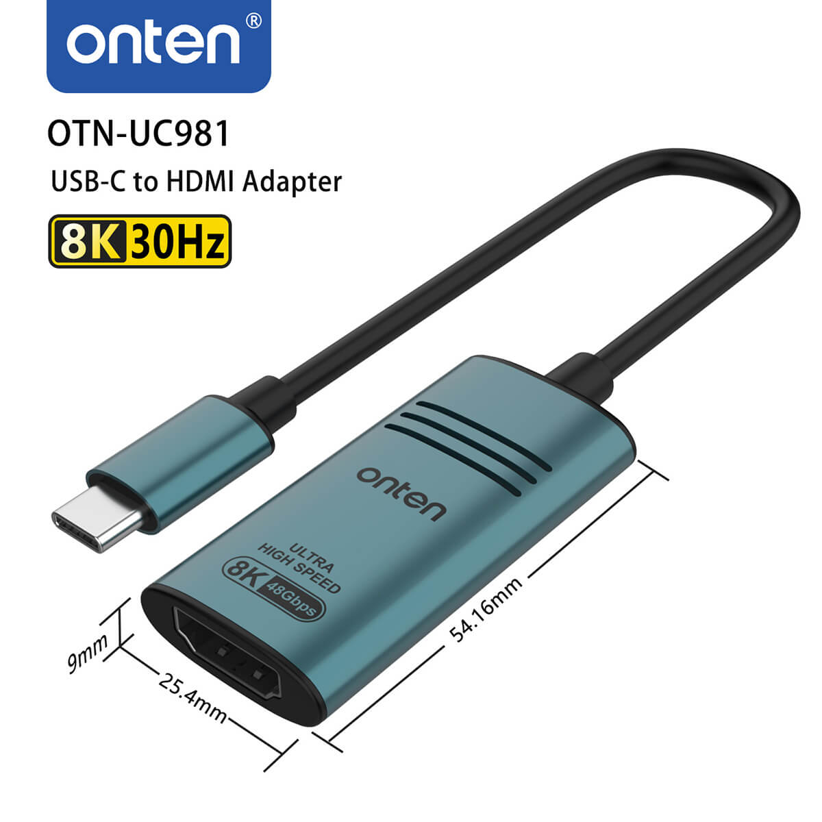 Onten UC981 USB-C to HDMI Adapter - Hugmie