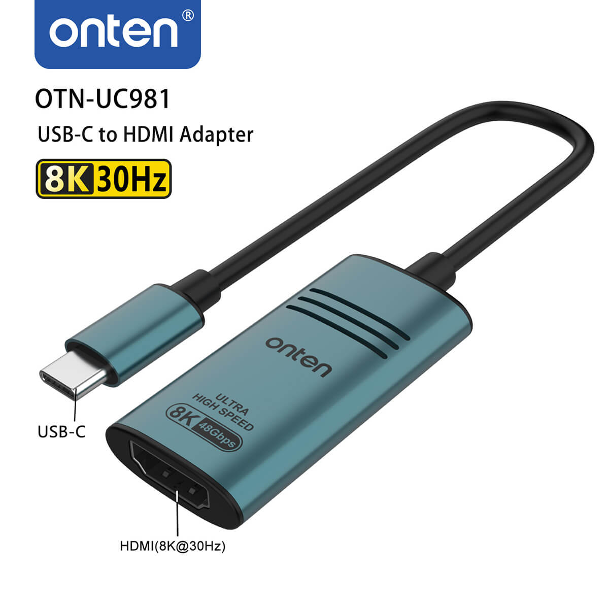 Onten UC981 USB-C to HDMI Adapter - Hugmie