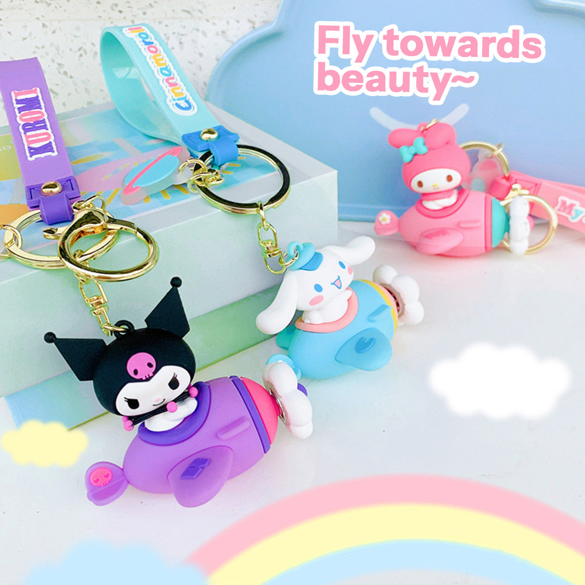 Sanrio Characters in Airplane Keychain - HugmieToys
