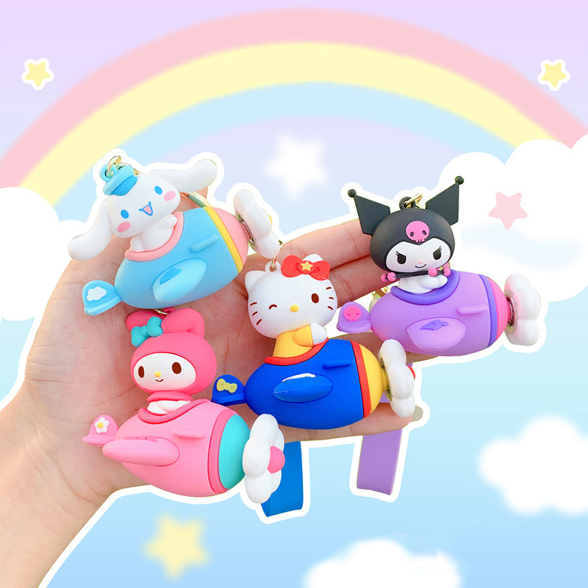 Sanrio Characters in Airplane Keychain - HugmieToys