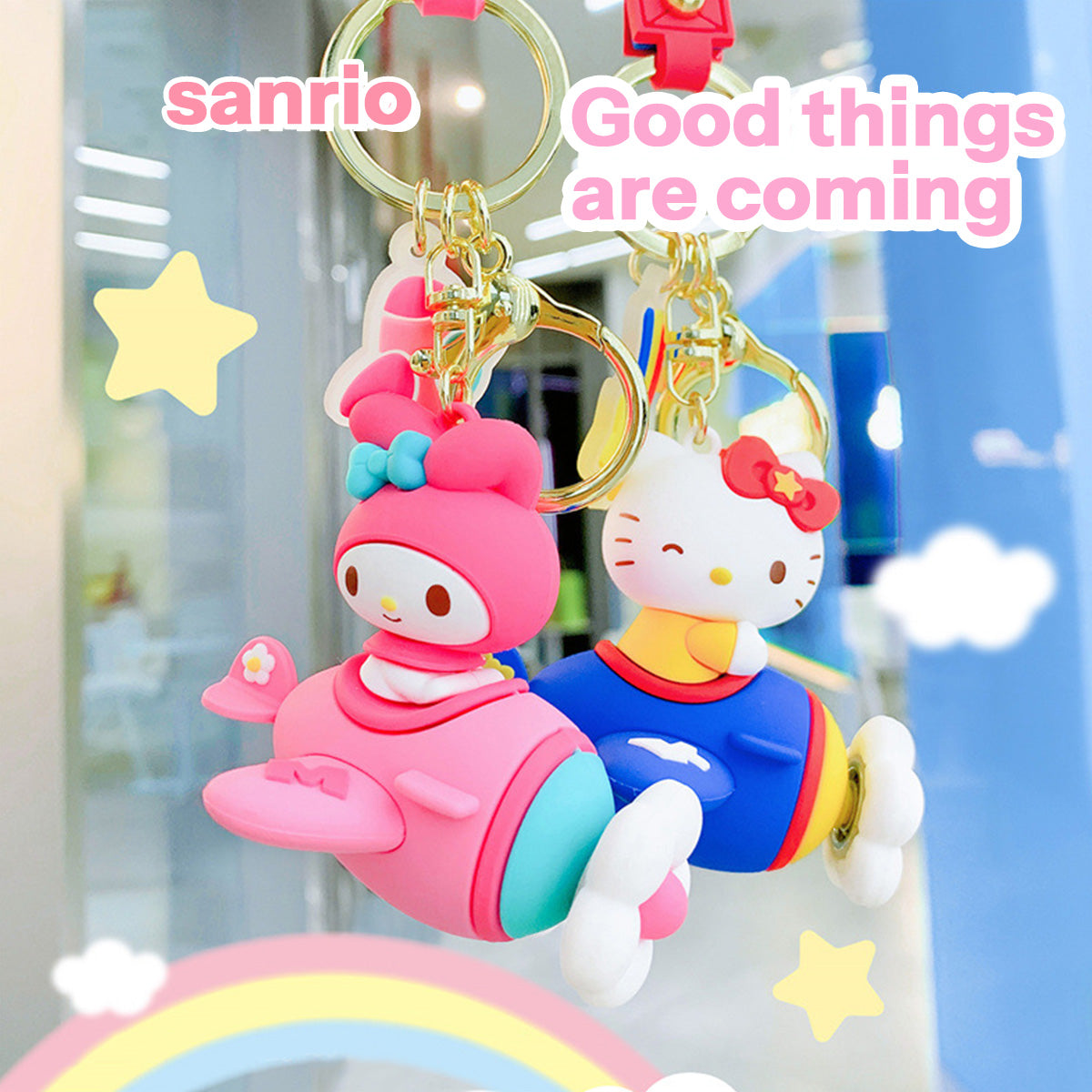 Sanrio Characters in Airplane Keychain - HugmieToys