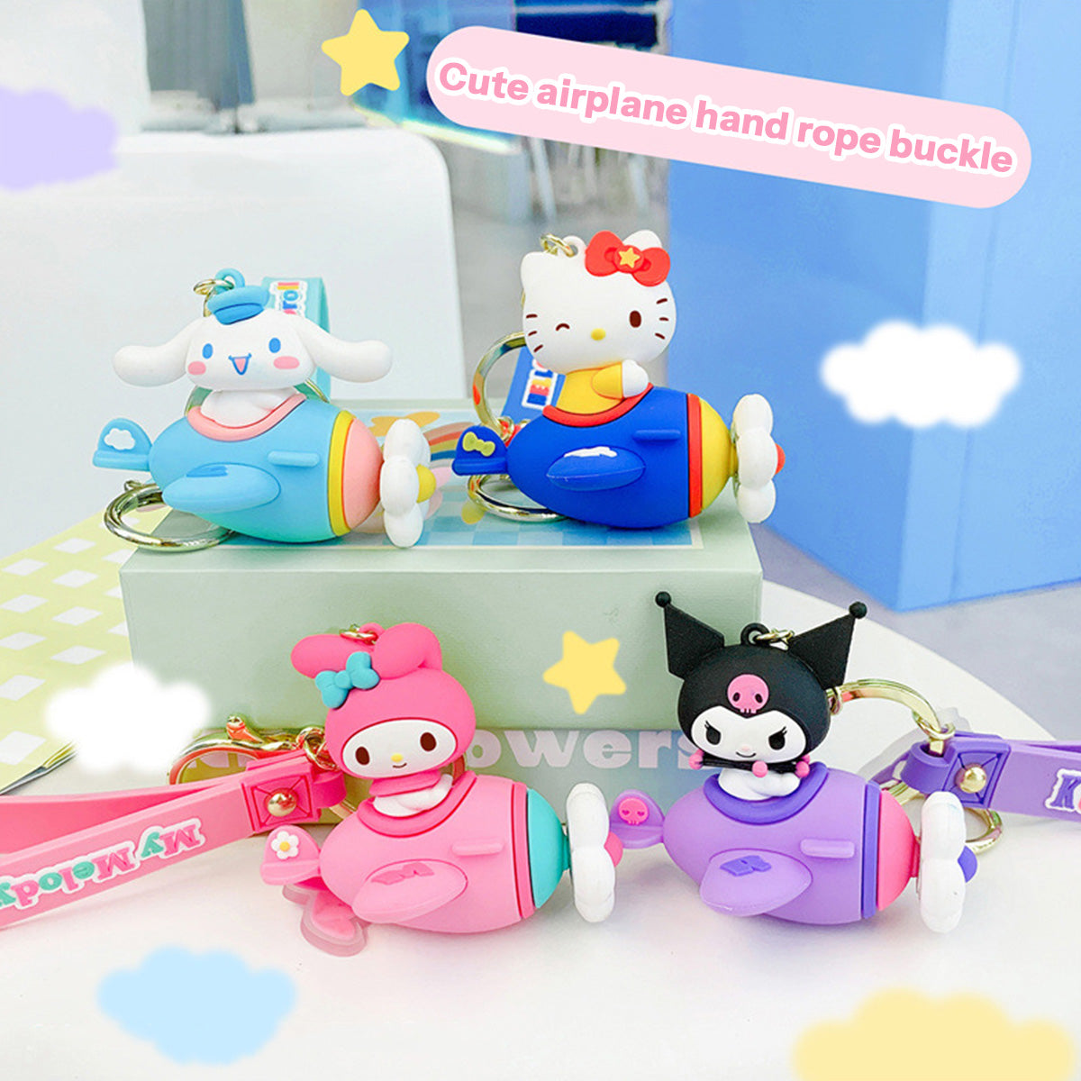 Sanrio Characters in Airplane Keychain - HugmieToys