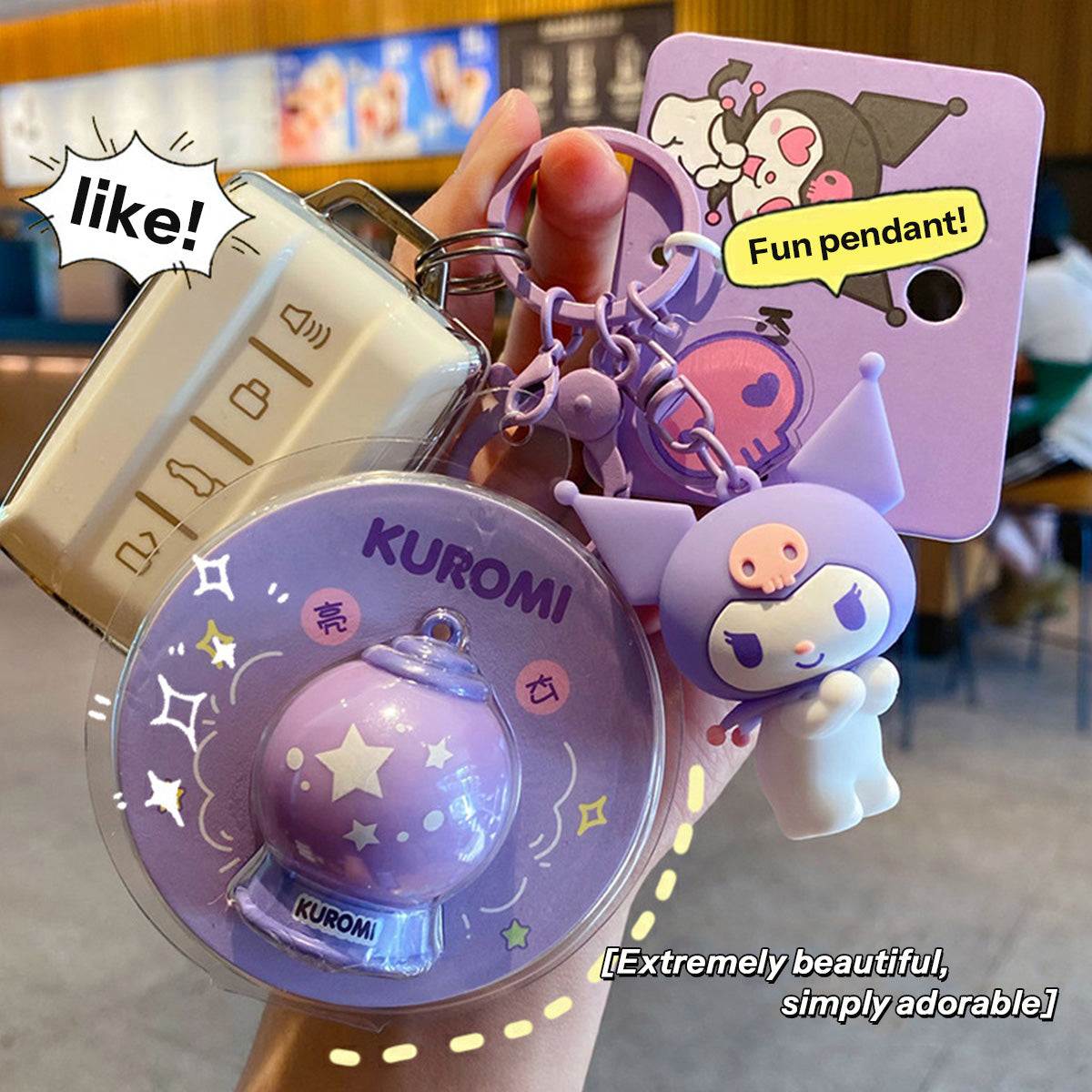 Sanrio Characters Keychain with Night Light - HugmieToys