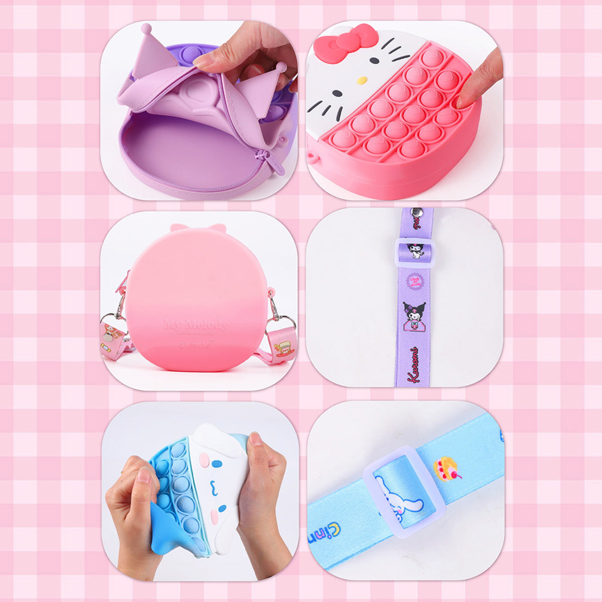 Sanrio Characters Pop It Bag with Strap - HugmieToys