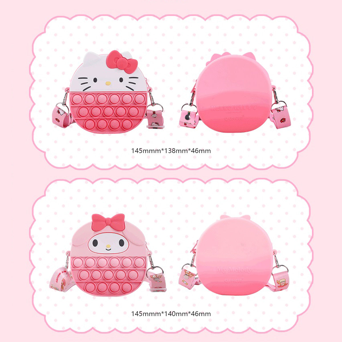 Sanrio Characters Pop It Bag with Strap - HugmieToys