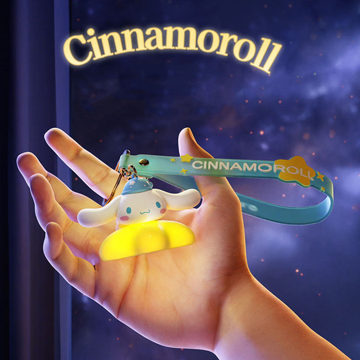 Sanrio Family Star Night Light Series Pendant Keychain - HugmieToys