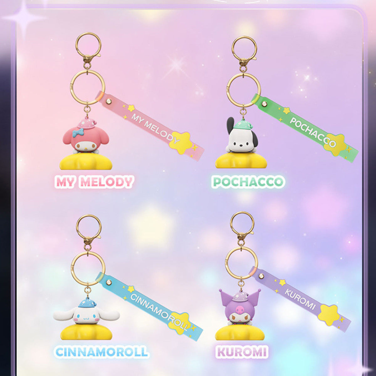 Sanrio Family Star Night Light Series Pendant Keychain - HugmieToys