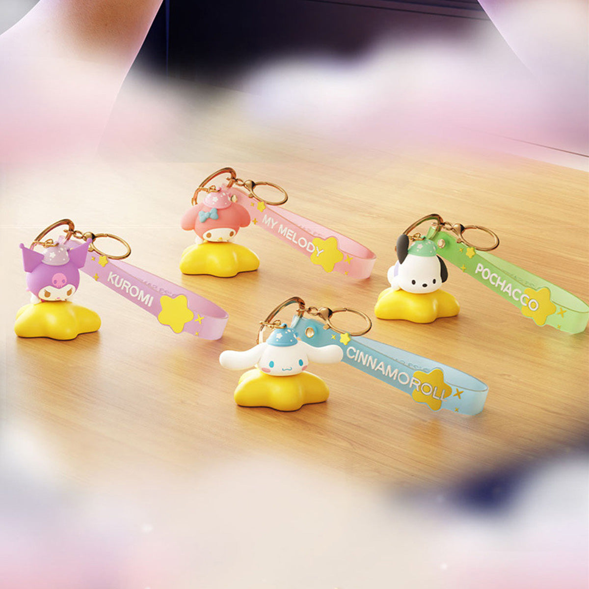 Sanrio Family Star Night Light Series Pendant Keychain - HugmieToys