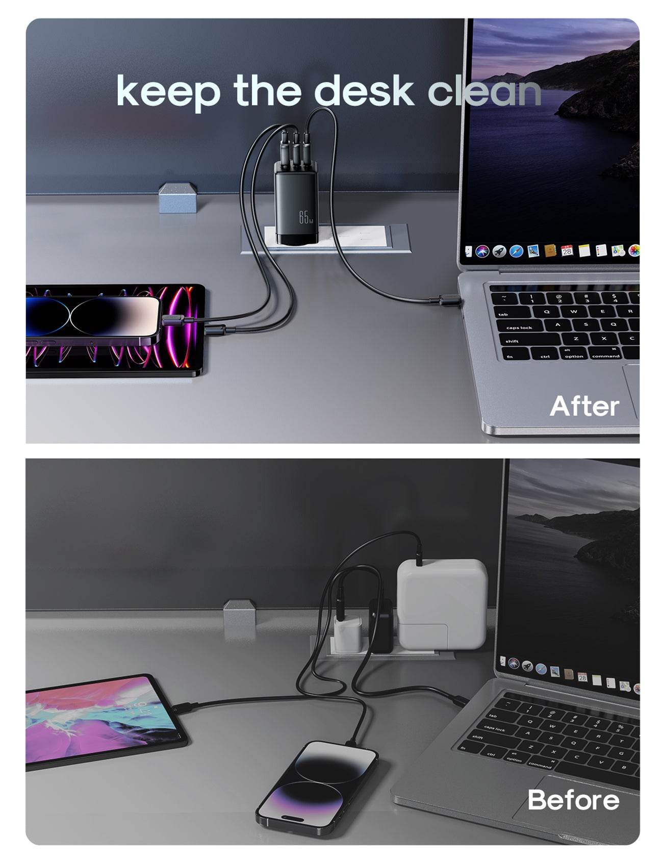 JOYROOM JR-TG10 65W Three-Port GaN Charger Kit