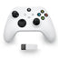 WR007 Xbox Wireless Controller in white with 2.4GHz Bluetooth and USB dongle. Precision controls and long battery life for enhanced gameplay.