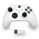 WR007 Xbox Wireless Controller in white with 2.4GHz Bluetooth and USB dongle. Precision controls and long battery life for enhanced gameplay.
