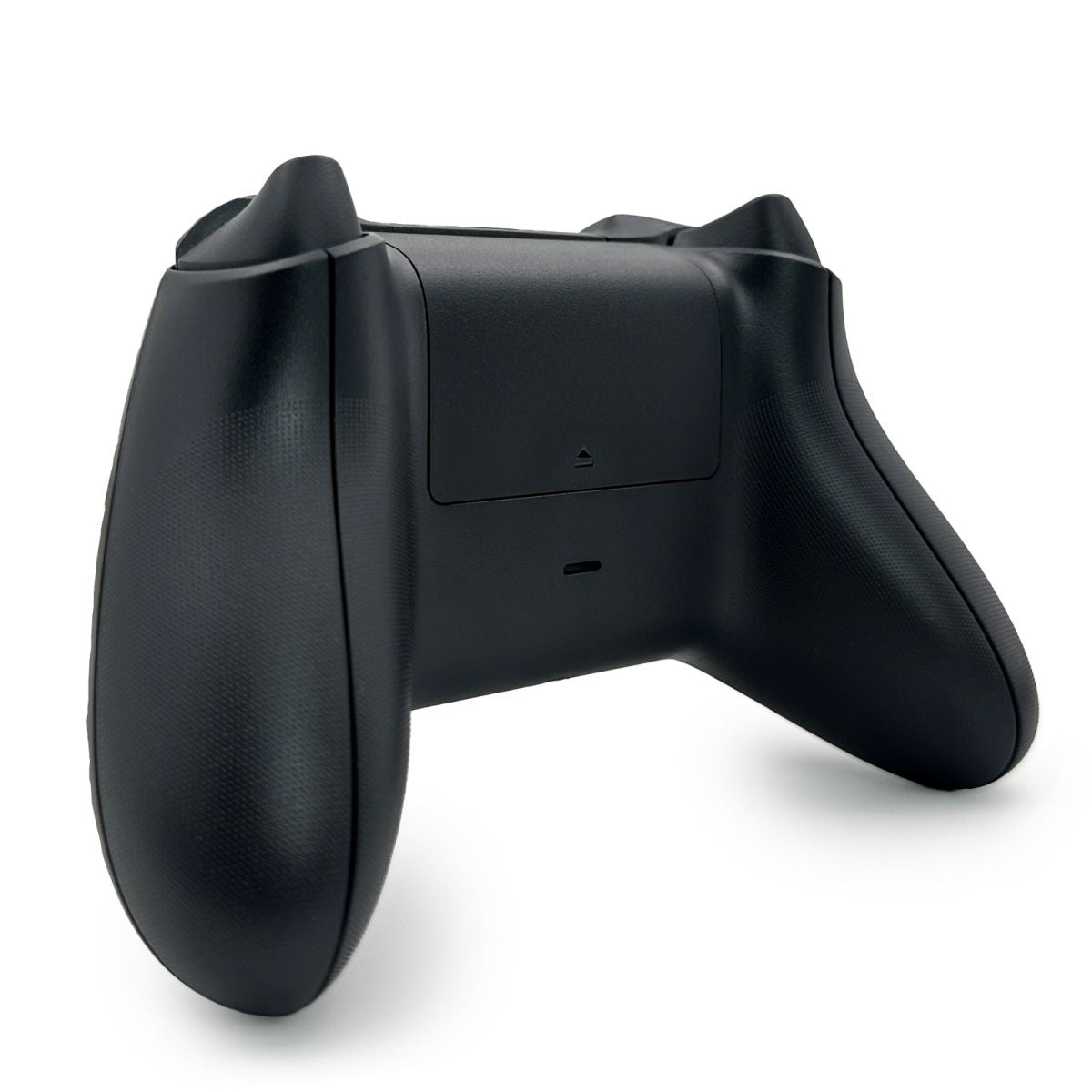 Side-rear view of the WR007 Xbox Wireless Controller in black, featuring a durable build and ergonomic design for comfortable gaming.