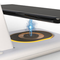 High-efficiency wireless charging on the Y36 6 in 1 15W Folding Wireless Charger, with energy transfer visualization for smartphones.